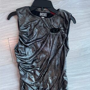 Diesel Women's Shimmering Charcoal Muscle Tee